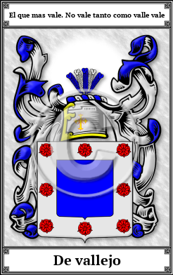 De vallejo Family Crest Download (JPG)  Book Plated - 150 DPI